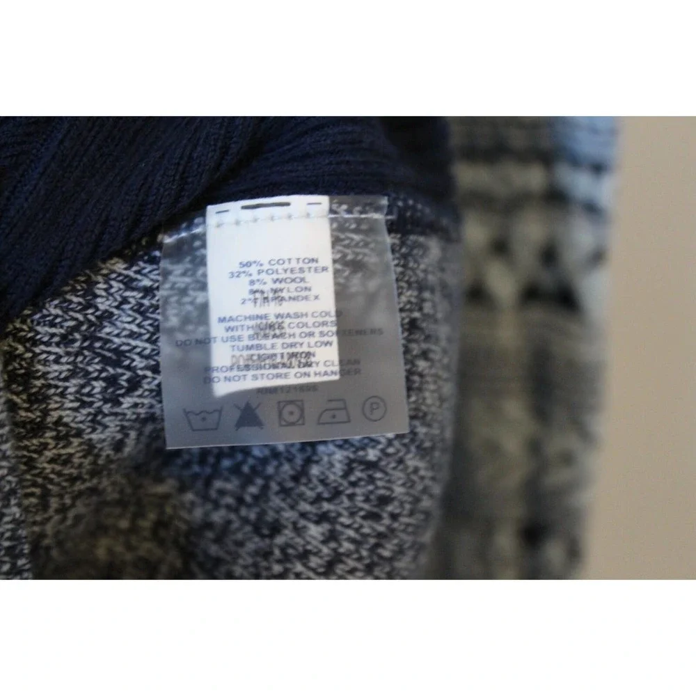 Title Nine Aztec Sleeve Thick Knit Full Zip Sweater Jacket Size Medium H14509 - Picture 9 of 12